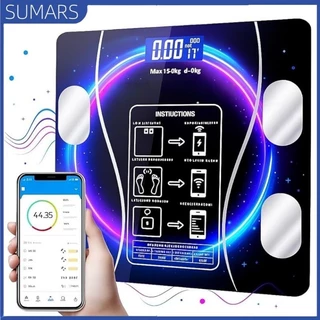 Balança Corporal Profissional Bluetooth Aplicativo LED Cobertura De Vidro Até 180kg em Oferta na Shopee