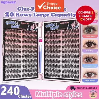 Dez-quatorze mm autoadesiva nova versão atualizada de cílios macios sem cola, curvatura C-roll, cílios mais vendidos em Oferta na Shopee