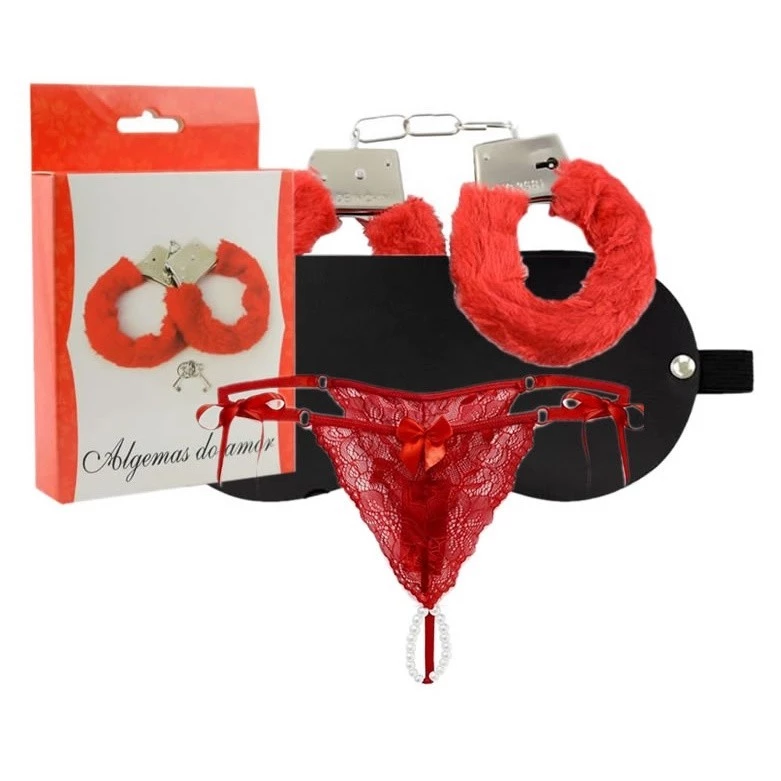 KIT Esposas Sensuales + Antifaz + Braga Tailandesa