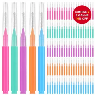 Escovas Interdentais Para Aparelho Ortodôntico , 30/50/60 Unidades De Fio Dental E Palitos Limpeza Eficaz Dos Dentes . em Oferta na Shopee