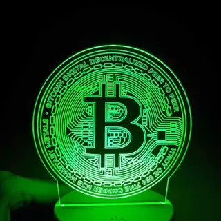 Luminária Bitcoin Criptomoeda ac0070 Trader