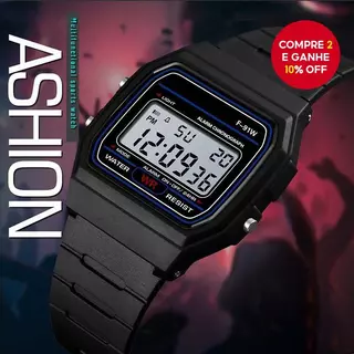 F91W Retro Digital Watch LED Night Light Relógio De Pulso Esportivo Unissex Para Homens, Mulheres, Estudantes