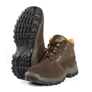 Botina em couro nobuck com cadarço marrom - Londrina OB SRA - Delta Plus em Oferta na Shopee