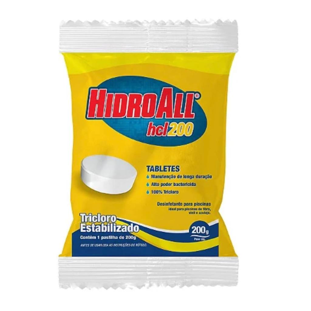 PASTILHA DE CLORO HCL TAB 200G HIDROALL | Shopee Brasil