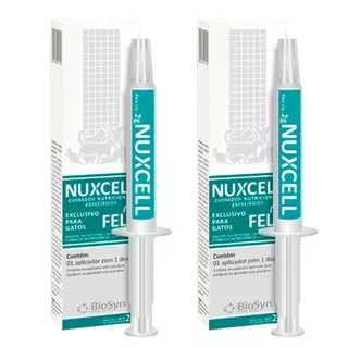 2 Nuxcell Fel Gatos Suplemento Aumenta Imunidade 2g em Oferta na Shopee