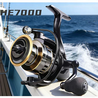 Carretel Giratório HD7000 10kg De Pesca Com Capacidade Máxima De Carga, Ideal Para Em Mar Profundo