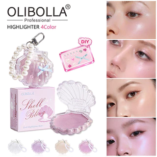 OLIBOLLA Creme De Destaque Estéreo Com Detecção De Luz , Brilho Facial , Blush Fino Perolado , Pó Iluminador