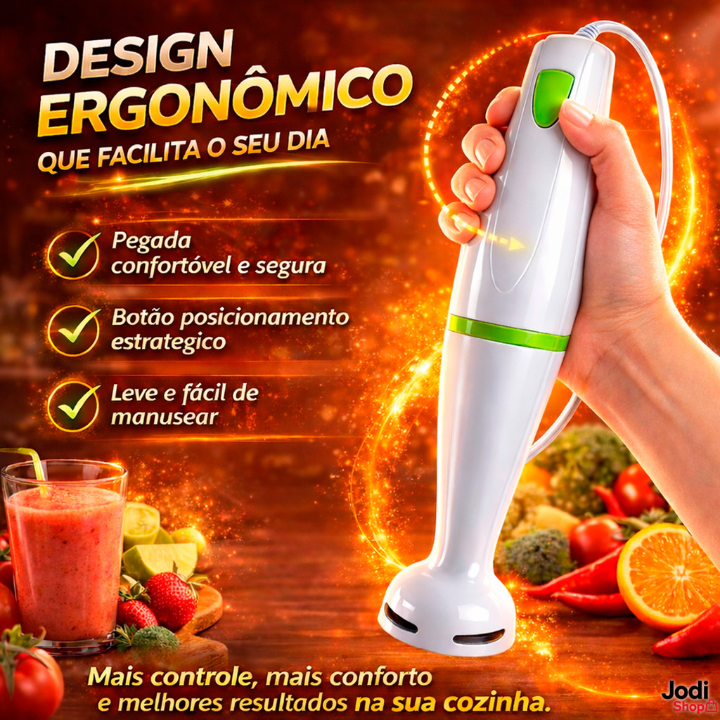 Mixer De Mão 250w Compacto Leve E Ergonômico Triturador Dive