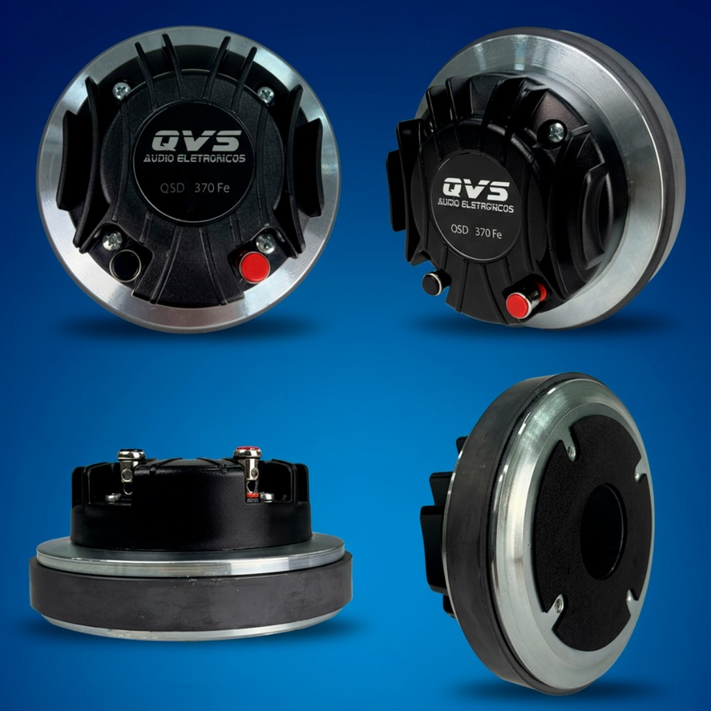 4 Corneta Driver QVS 370FE 75W Rms Trio Som Automotivo Paredao Bob