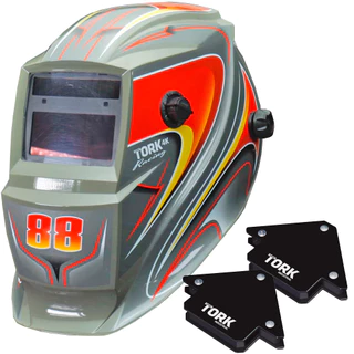 Mascara Capacete de Solda Automática Racing 88 Super Tork MTR-9088 com 2 Esquadro em Oferta na Shopee