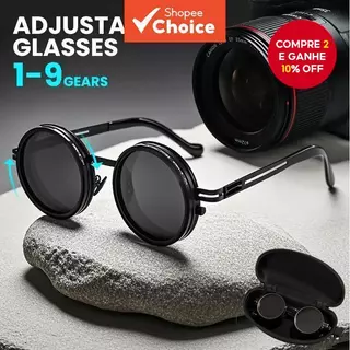 Óculos de sol polarizados, óculos de escurecimento ajustável UV400 ND9 que mudam de cor, óculos de moda para atividades em Oferta na Shopee