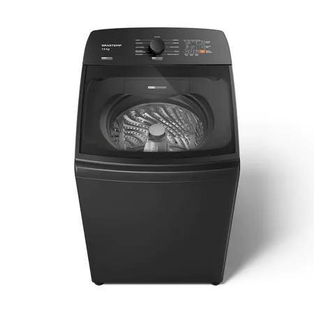 Máquina de Lavar Cinza Platinum Brastemp 14kg com Smart Sensor e Função Reduzir Tempo - BWJ14A9