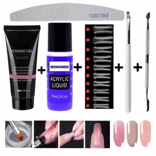 Kit Unha De Gel Polygel Alongamento Porcelana Manicure em Oferta na Shopee