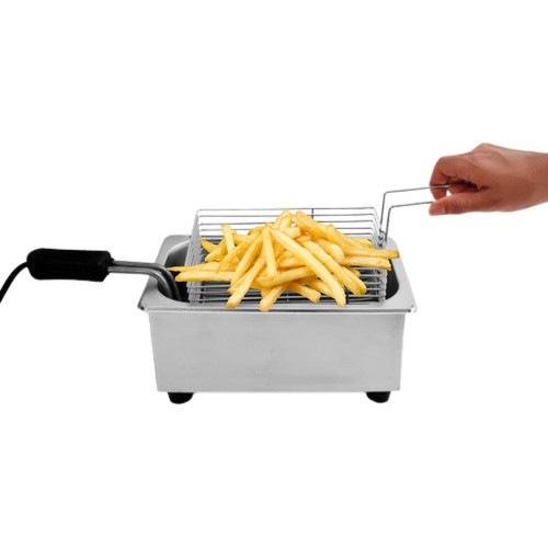 Fritadeira Elétrica Tacho Industrial Cozinha Óleo. Cor Inox 