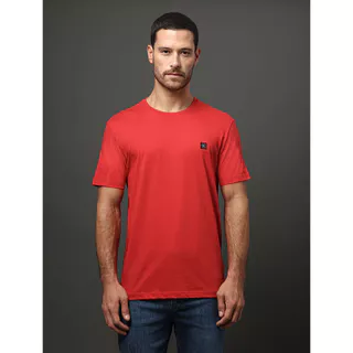 Camiseta Masculina Patch Calvin Klein Jeans - Vermelho em Oferta na Shopee