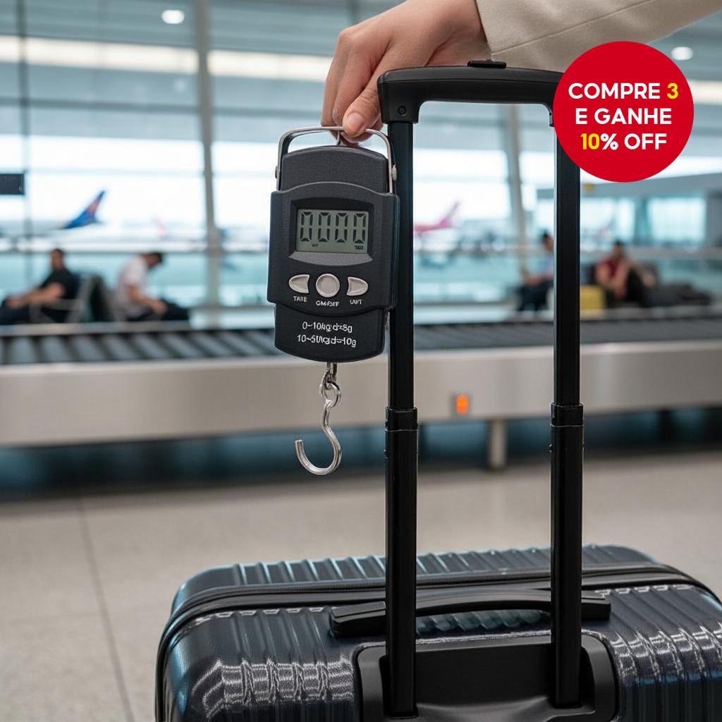 TIN Balança Digital de Pendurar 50kg LCD para Bagagem, Viagem, Bebê ...