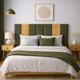 Cabeceira Estofada + Ripado Ripa Modular Premium mais d 2,06 metros de largura  – Ideal Cama Queen e King