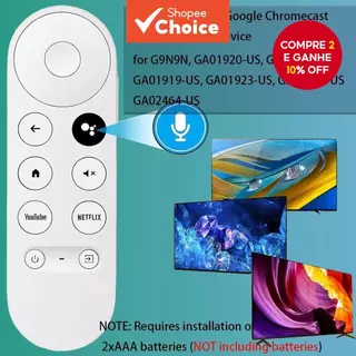 Controle Remoto Universal De Voz Para Google Chromecast 4k Snow Substituição De Tv Smrt G9N9N GA01920-US em Oferta na Shopee