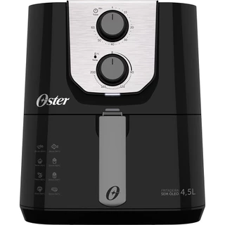 Fritadeira elétrica sem óleo air fryer 4,5l 1500w Black Perform - OFRT510 Oster em Oferta na Shopee