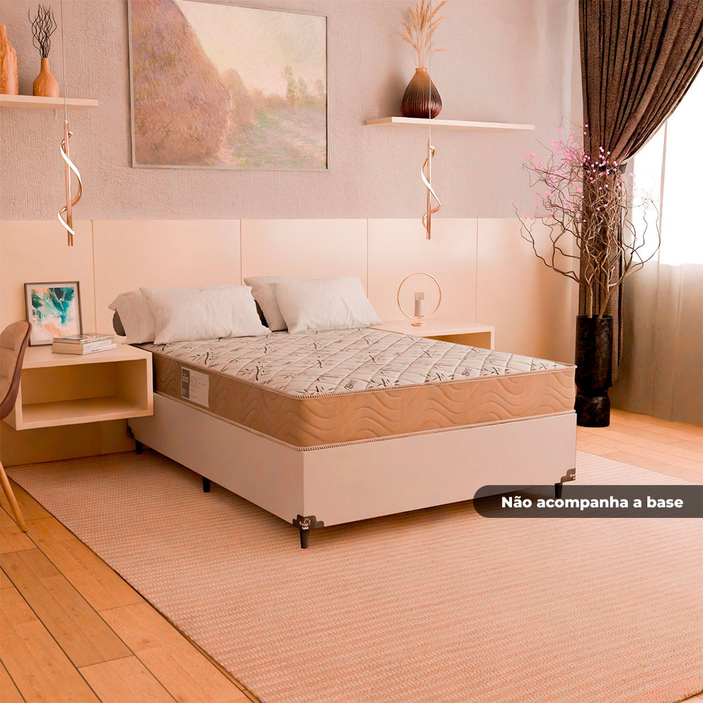 Colchão Casal D33 One Face - 17x138x188cm - Suede Bege | Shopee Brasil