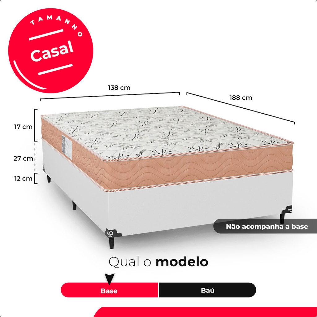 Colchão Casal D33 One Face - 17x138x188cm - Suede Bege | Shopee Brasil
