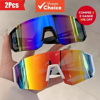 2 peças óculos de proteção UV400 para esportes ao ar livre, masculino e feminino - óculos de sol à prova de vento para em Oferta na Shopee