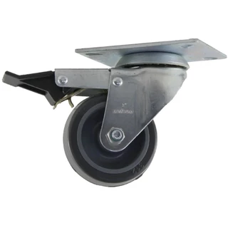 Rodízio giratório com freio 3" borracha GLPF.312.BP.FP - Colson em Oferta na Shopee