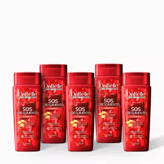 Combo 5 Shampoos SOS Crescimento Dabelle Hair em Oferta na Shopee