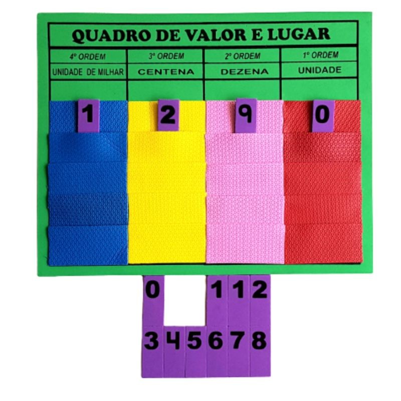 Quadro De Valor E Lugar Matemática 40x30 cm EVA