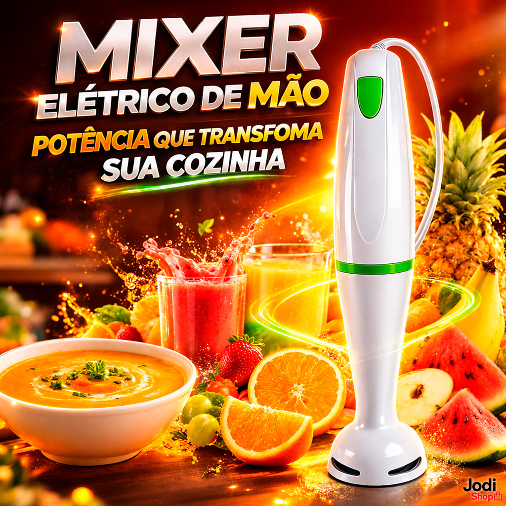 Mixer De Mão 250w Compacto Leve E Ergonômico Triturador Bebi