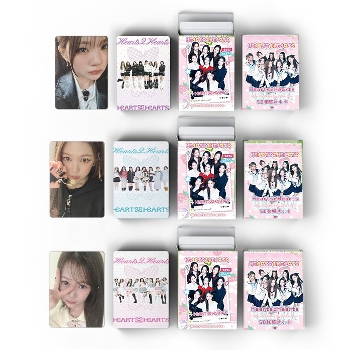 55pcs H2H Hearts2Hearts The Chase Photocards S2U Laser Holograma