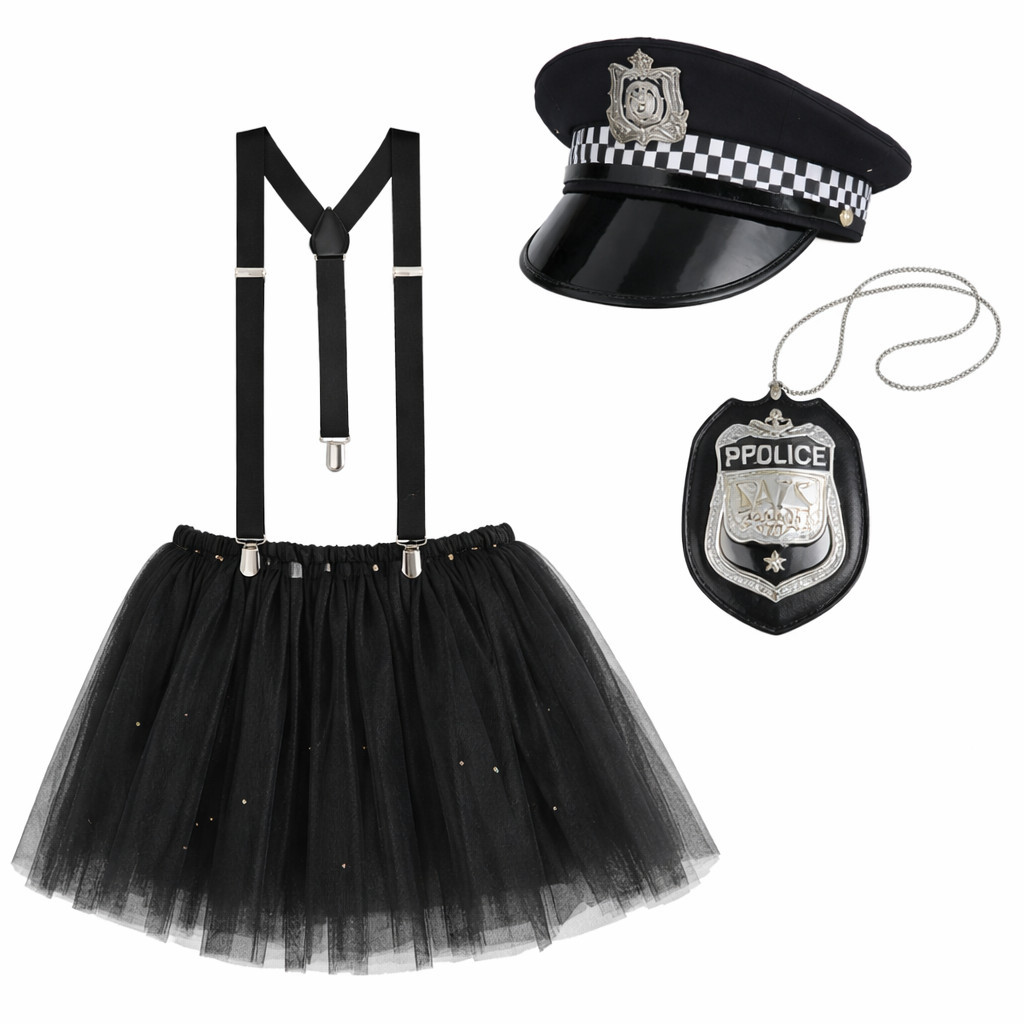 Kit Fantasia Completo Policial Feminino FBI Carnaval Adulto Festa ...