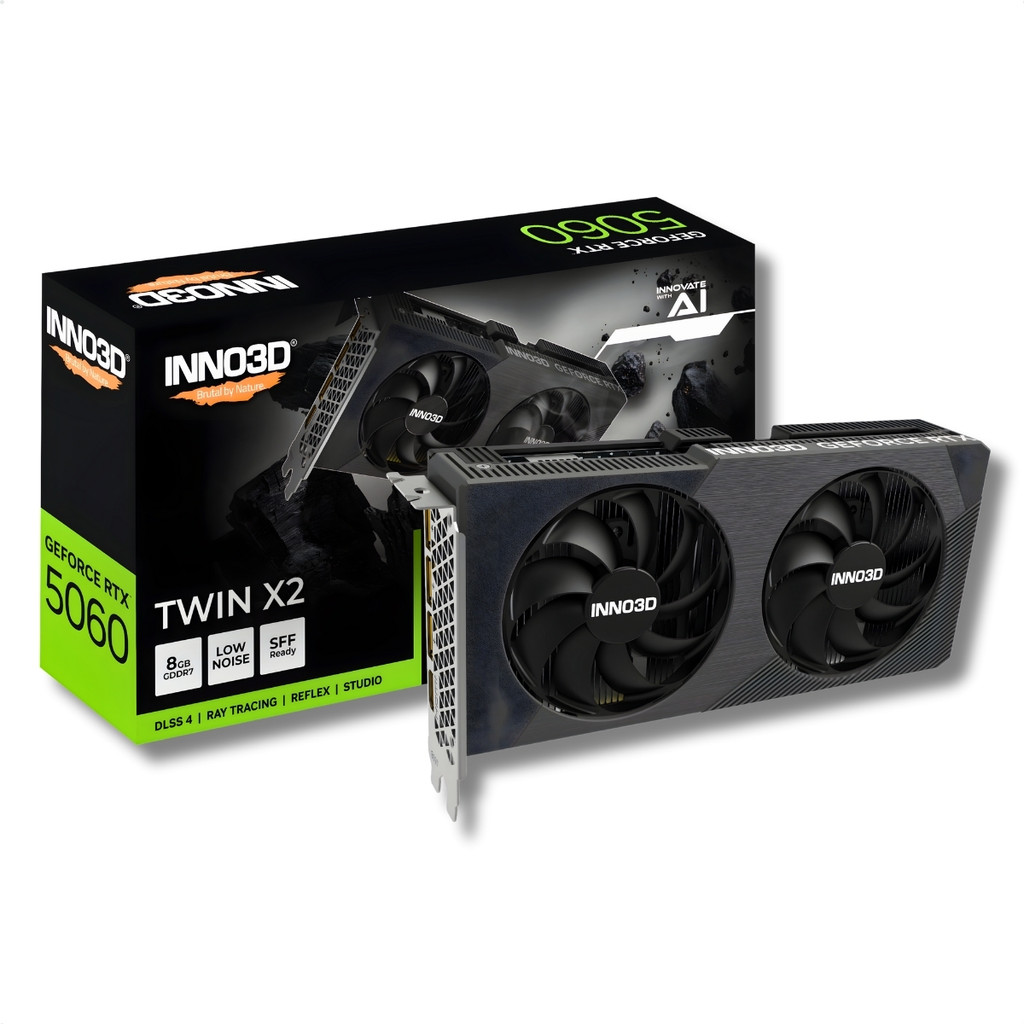 Placa Vídeo 8GB GDDR7 INNO3D RTX5060 2 Fans