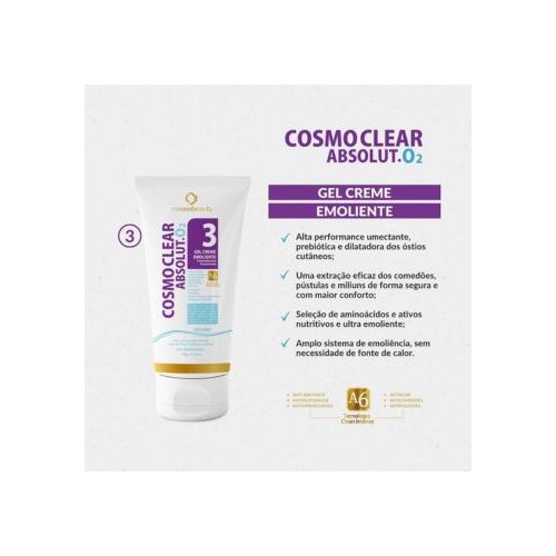 Cosmo Clear Absolut O2 (3) Gel Creme Emoliente 150g | Shopee Brasil