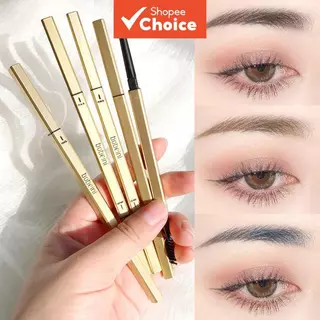 Caneta E Lápis De Sobrancelha De Ponta Dupla Com Barra De Ouro Pequena-À Prova D'água , Resistente Ao Suor De Longa Dura em Oferta na Shopee