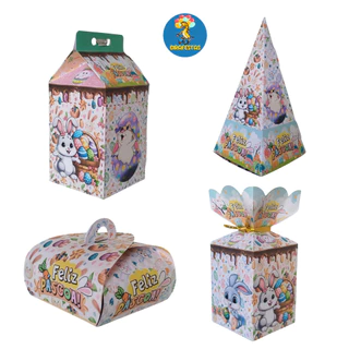 Kit 40 Caixinhas / Lembrancinhas para Festa - Coelho da Páscoa em Oferta na Shopee