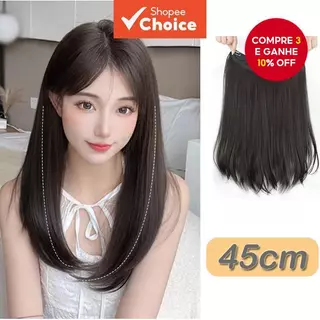 Extensão De Peruca Em Forma De U Enrolado Médio Estilo Coreano 45 Cm Para Mulheres-Aparência Natural em Oferta na Shopee