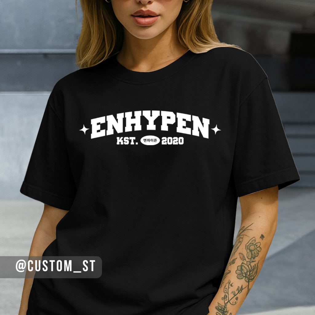 Camiseta Enhypen Hey Tayo Kpop Boy Group Walk the Line Turne