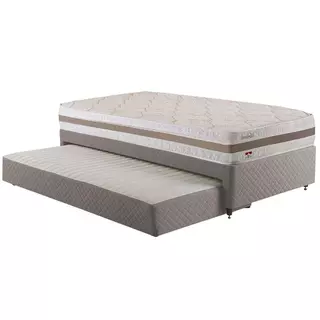 Bicama Solteiro Cama Auxiliar Herval Amsterdã, Molas Ensacadas, 54x88x188 cm em Oferta na Shopee