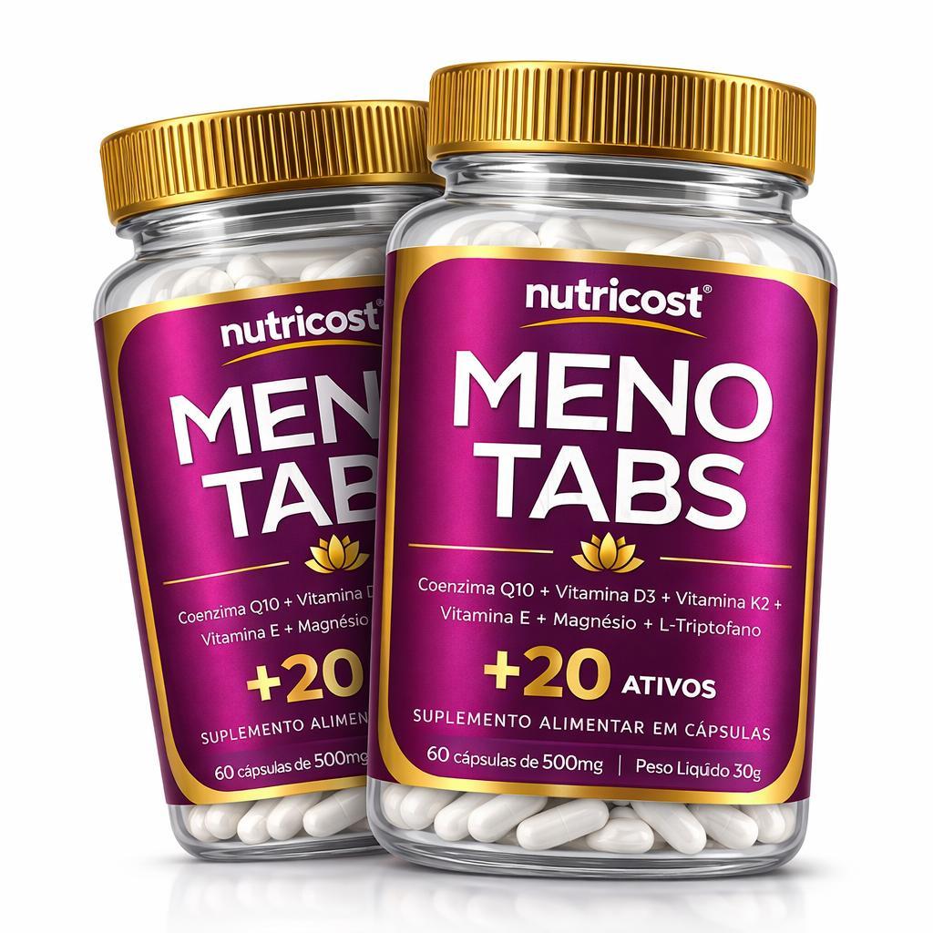 Kit 2 Meno Tabs Suplemento Menopausa 20 Ativos 60 Cápsulas MenoTabs ...