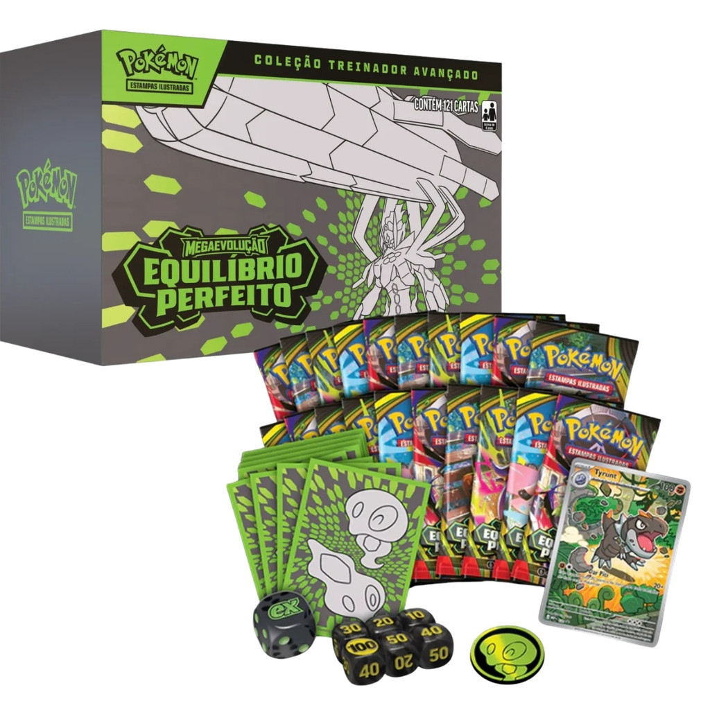 Pokémon Box Treinador Avançado Equilibrio Perfeito ME03 - Copag ...