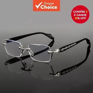 Óculos Fotocromáticos Anti-Luz Azul Sem Moldura-Lente Plana Retangular Para Mulheres E Homens em Oferta na Shopee