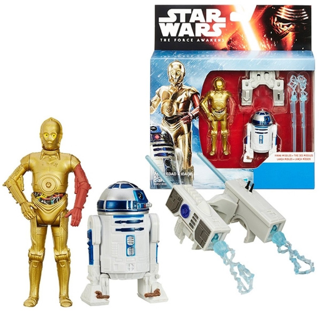 BONECO FIGURA STAR WARS R2-D2 E C3PO 9,5CM B3957 HASBRO | Shopee