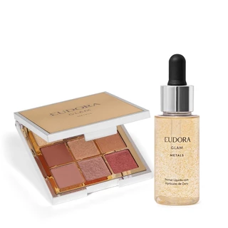 Combo Glam Metals: Primer Facial Líquido 32ml + Paleta de Sombra 5,85g em Oferta na Shopee