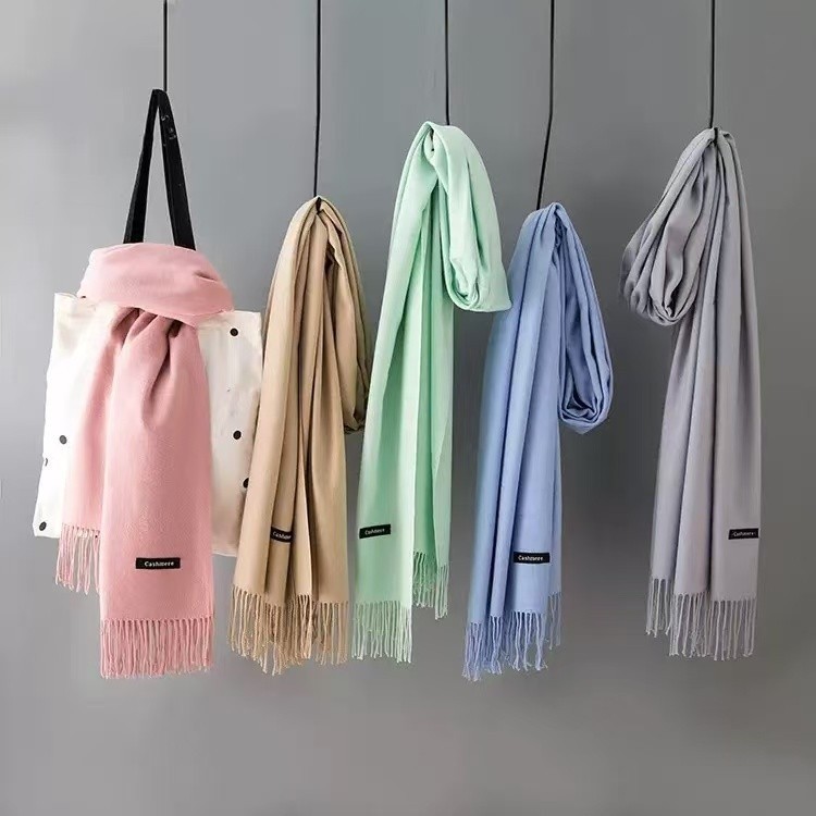 Cachecol Grosso Feminino Pashmina Lenço Moda Xale Echarpe Longo ...