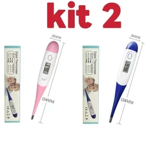 kit 2 Termômetro Clínico Digital com Ponta Flexível yihan em Oferta na Shopee