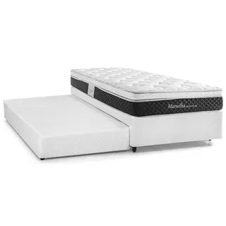 Bicama Box Solteirão com Cama Auxiliar Herval Marselha, Molas Maxspring, 57x96x203 cm em Oferta na Shopee