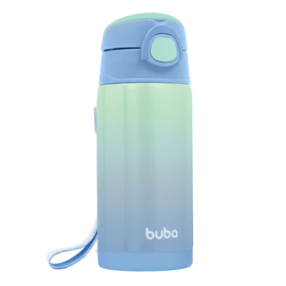 Garrafa Térmica Buba Parede Dupla Degradê Azul 400ml em Oferta na Shopee