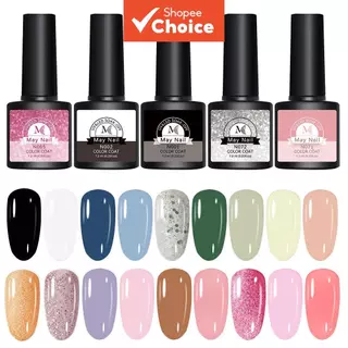 Gel Polish esmalte em gel esmalte de unhas cor caramelo vermelho com lantejoulas prata verde claro adequado para salão em Oferta na Shopee