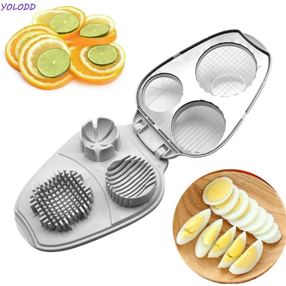 Cortador De Ovos YOLODD , Manual De 3 Em 1 Frutas Branco Multiuso , Cogumelo